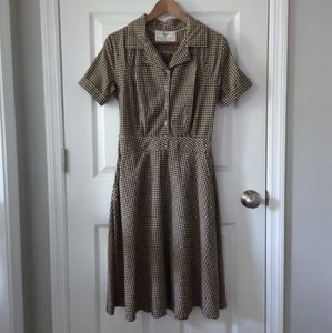 1930's style Gingham Cotton Dress Handmade by Let's Backtrack Etsy Shop